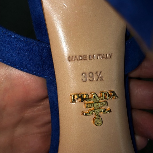 PRADA Wavy Strap Suede Sandals - Picture 5 of 5